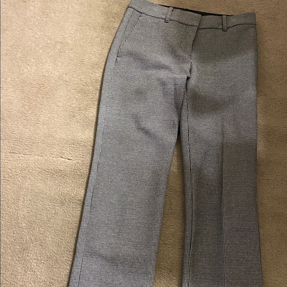 Ann Taylor Black/White Curvy Fit Trousers